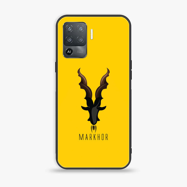 Oppo F19 Pro/ A94 4g/ Reno 5 Lite - Markhor Design 1 - Premium Printed Glass soft Bumper shock Proof Case CS-10332 CS-25747 CS-27987