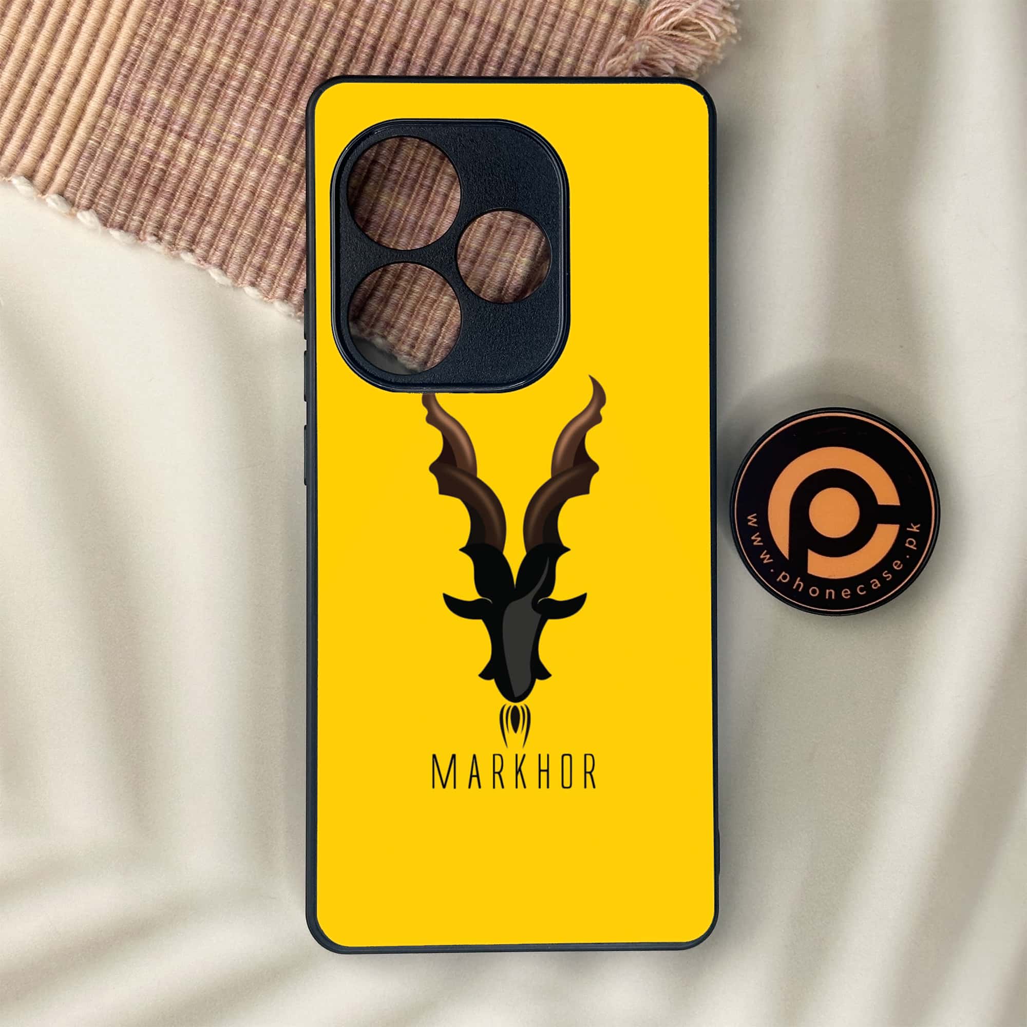 Realme GT 6 - Markhor Series - Premium Metal Printed soft Bumper shock Proof Case