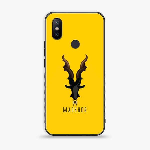 Xiaomi Mi A2 / Mi 6X - Markhor Series - Premium Printed Glass soft Bumper shock Proof Case