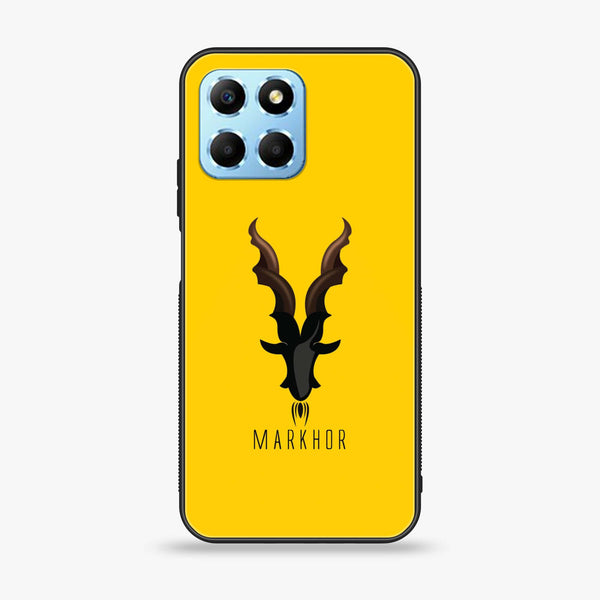 Honor X6 - Markhor Series - Premium Printed Glass soft Bumper shock Proof Case