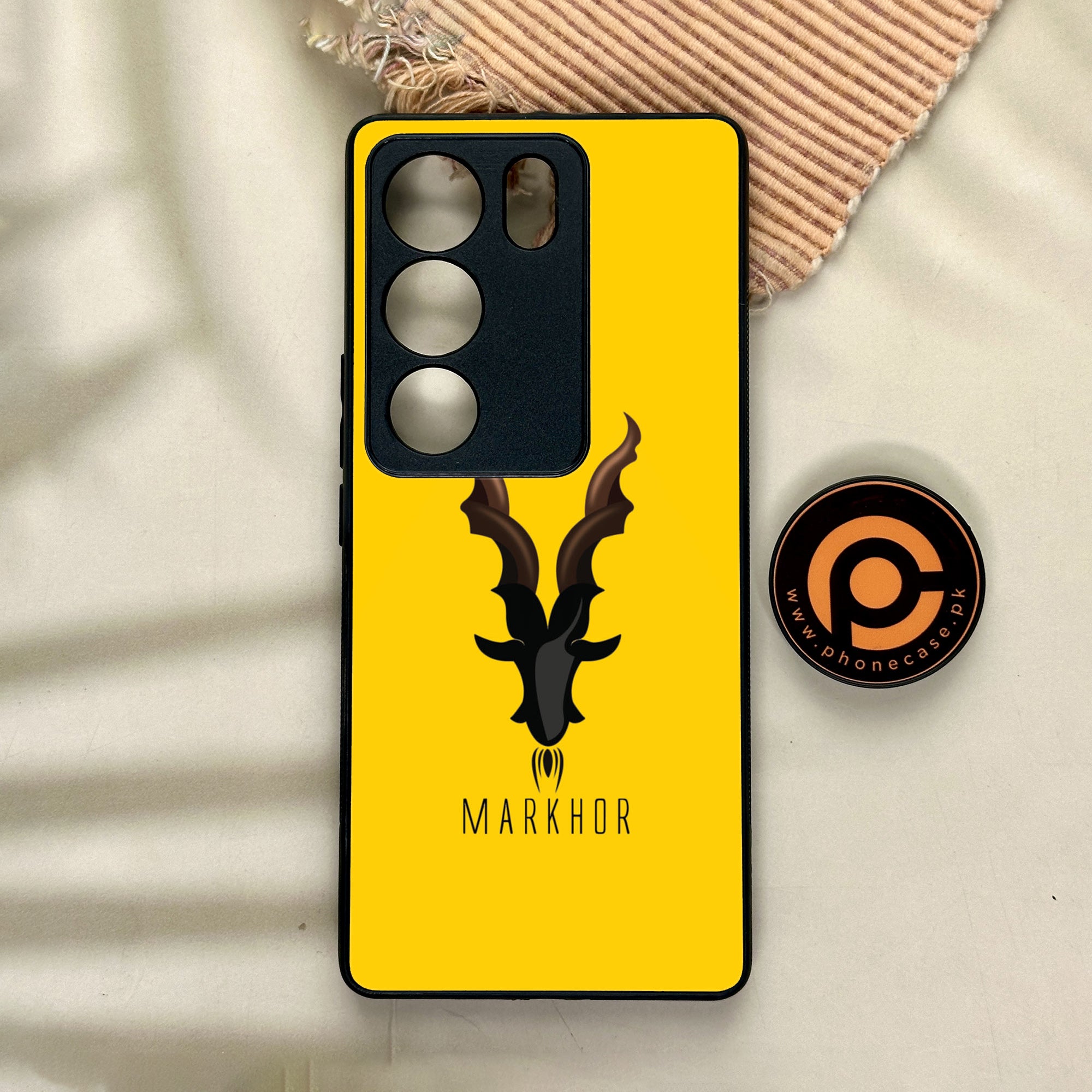 Vivo V29 - Markhor Series - Premium Printed Glass soft Bumper shock Proof Case