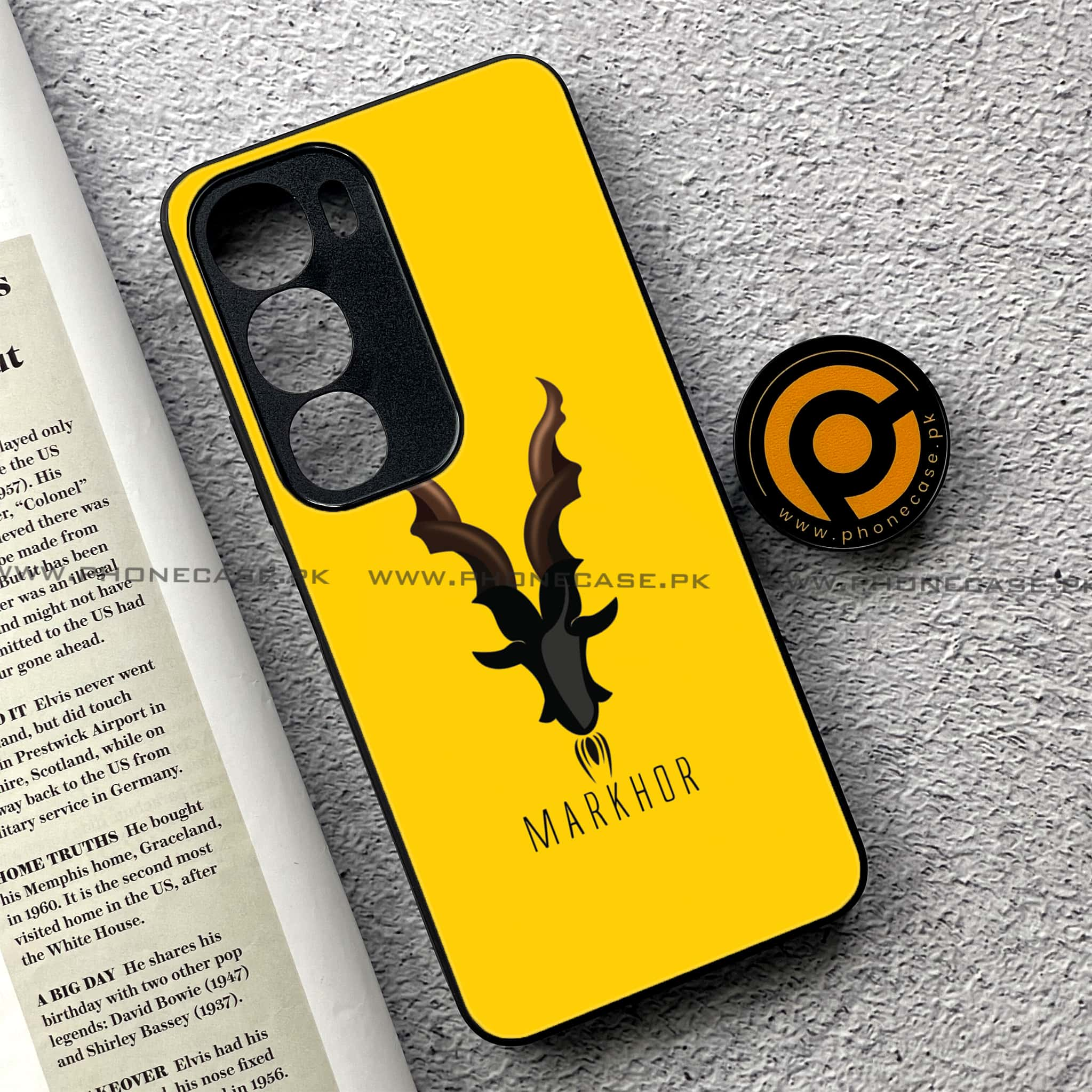 Vivo Y19s - Markhor Series - Premium Printed Glass soft Bumper shock Proof Case