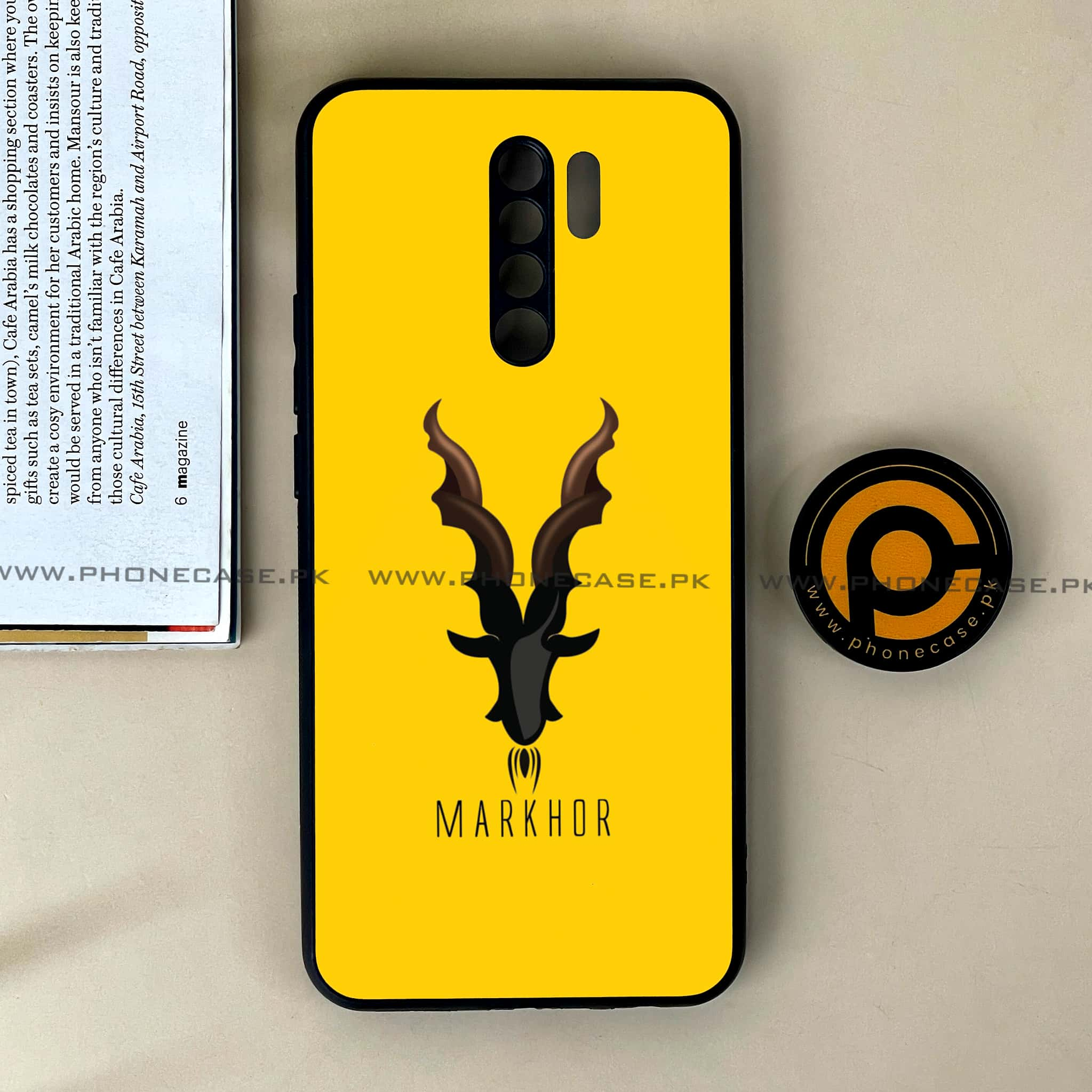 Xiaomi Redmi 9 - Markhor Series - Premium Printed Glass soft Bumper shock Proof Case