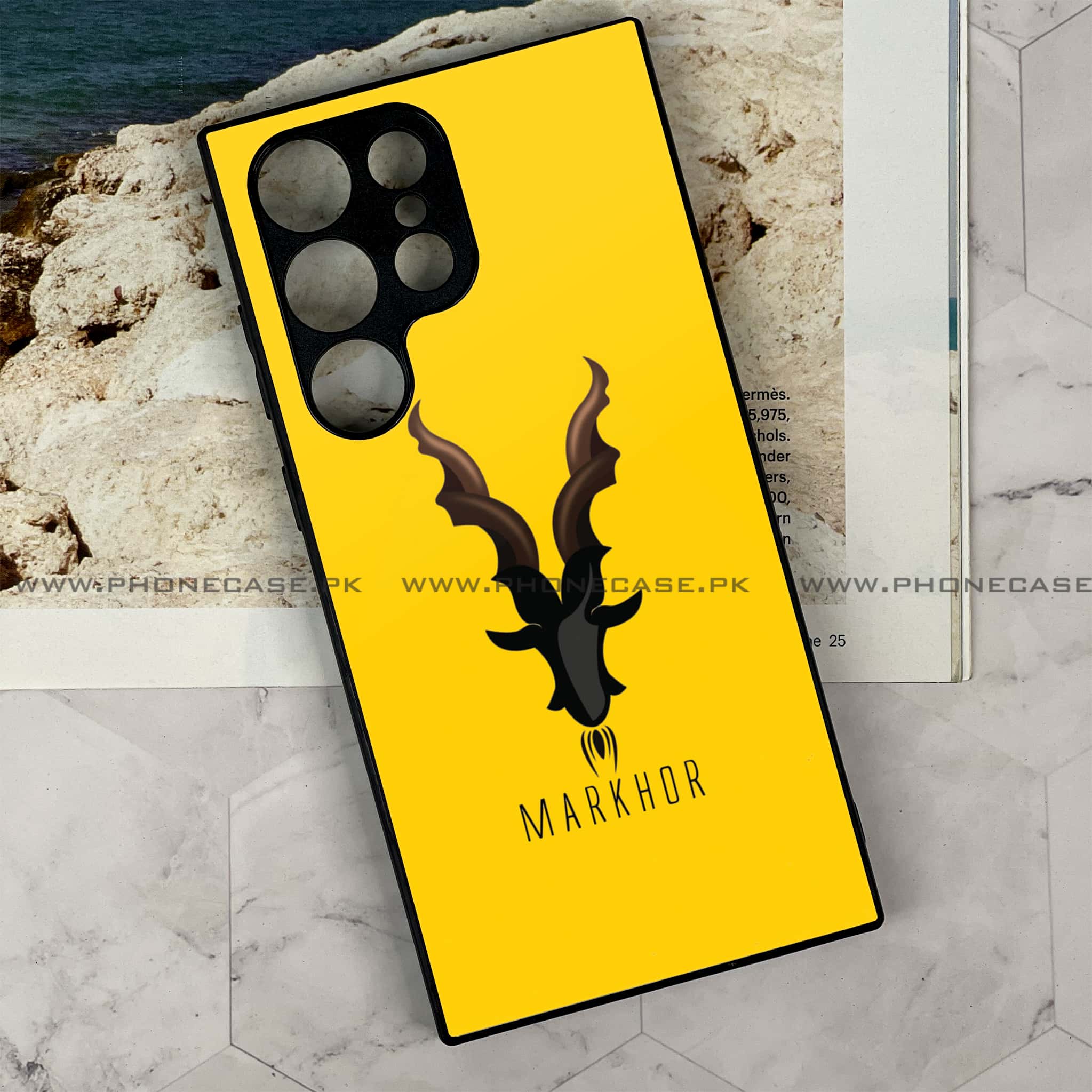 Samsung Galaxy S24 Ultra - Markhor Series - Premium Metal Printed soft Bumper shock Proof Case