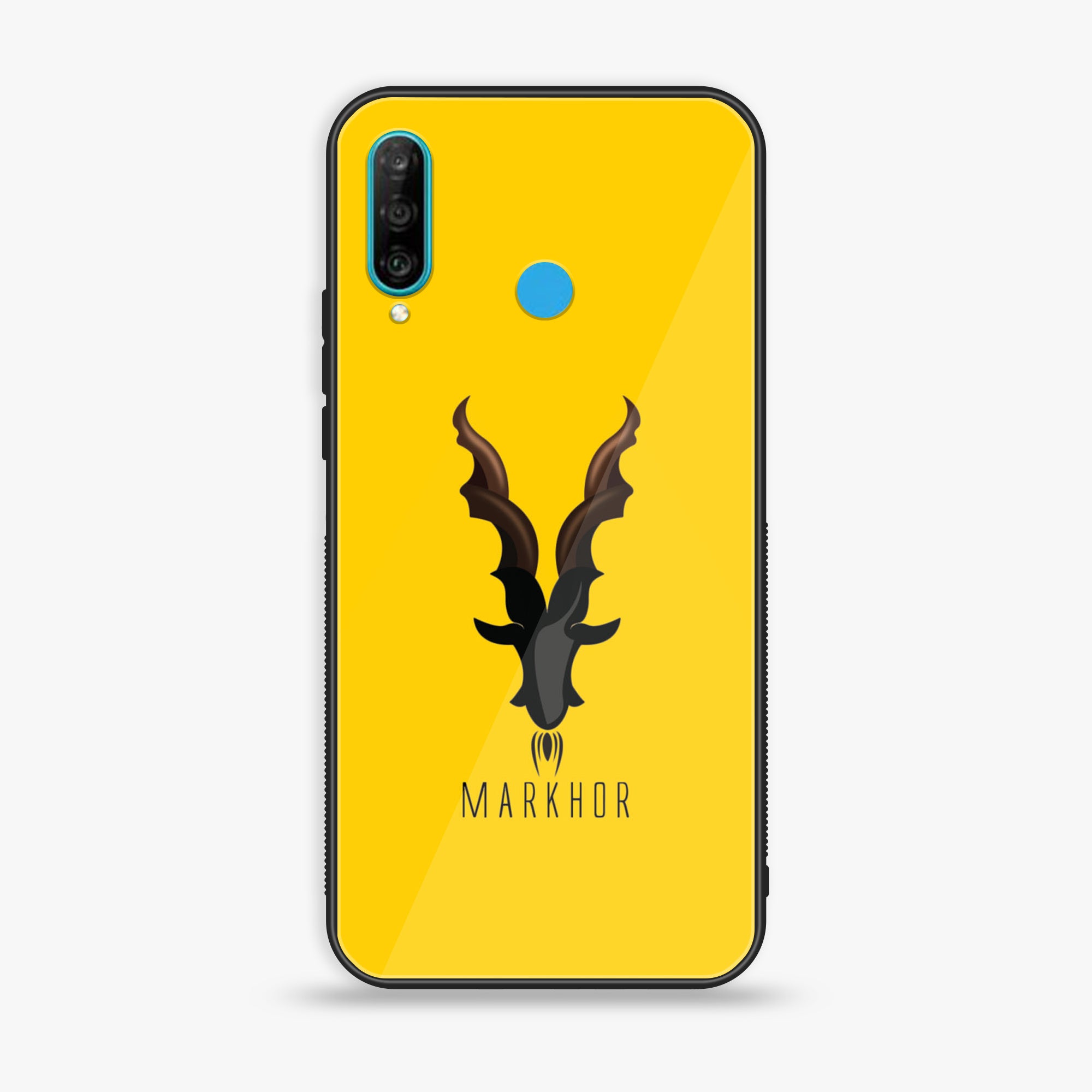 Huawei P30 lite - Markhor Series - Premium Printed Glass soft Bumper shock Proof Case