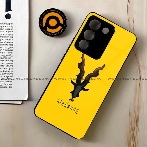 Vivo V29e - Markhor Design 1 - Premium Printed Glass soft Bumper shock Proof Case CS-26342 CS-33230 CS-34575