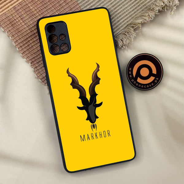 Samsung Galaxy A71 - Markhor Design 1 - Premium Metal Printed soft Bumper shock Proof Case CS-28033 CS-33388