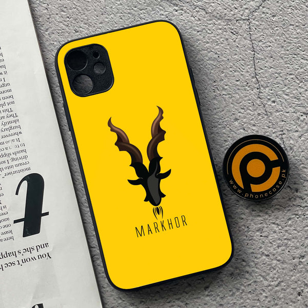 iPhone 11  Markhor Series  Premium Printed Glass soft Bumper shock Proof Case