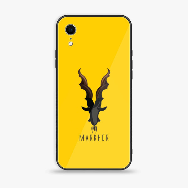 iPhone XR - Markhor Series - Premium Printed Glass soft Bumper shock Proof Case