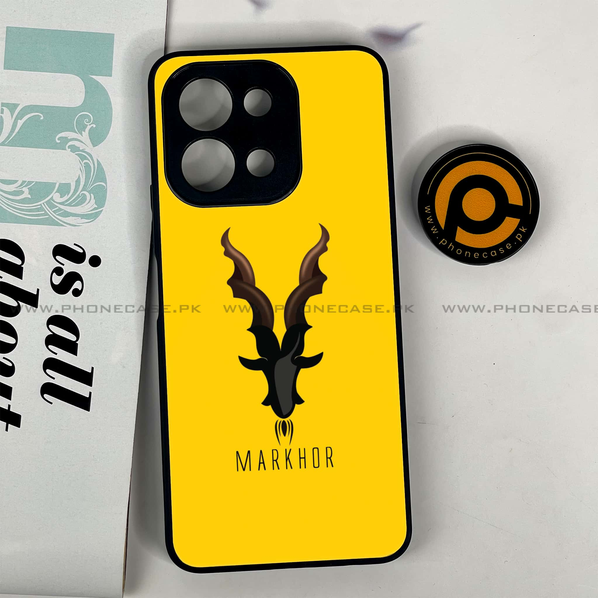 Vivo Y28 - Markhor Series - Premium Printed Glass soft Bumper shock Proof Case