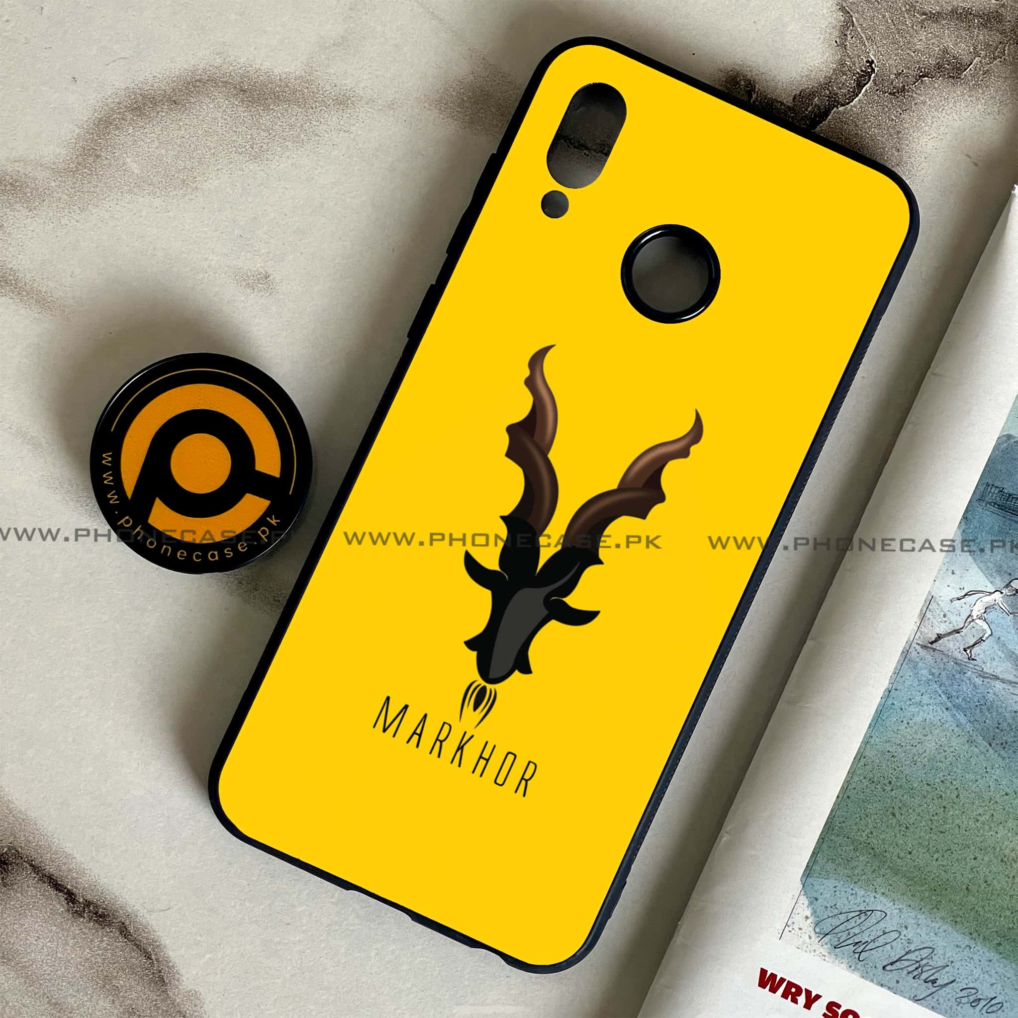 Huawei Honor Play - Markhor Series - Premium Printed Glass soft Bumper shock Proof Case