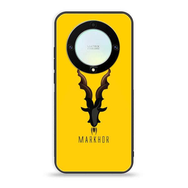 HONOR X9A - Markhor Series - Premium Printed Glass soft Bumper shock Proof Case
