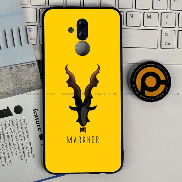 Huawei Mate 20 Lite - Markhor Design 1- Premium Printed Glass soft Bumper shock Proof Case CS-11330