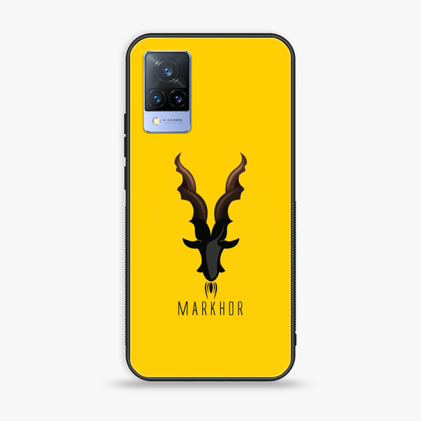 Vivo V21 - Markhor Series - Premium Printed Glass soft Bumper shock Proof Case