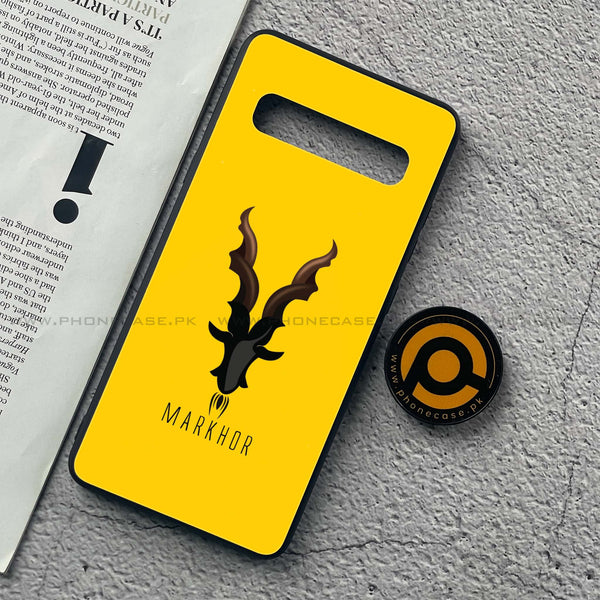 Samsung Galaxy S10 5G - Markhor  Design 1  - Premium Printed Glass soft Bumper shock Proof Case  CS-25749