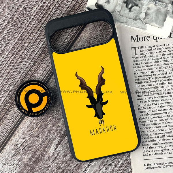 Google Pixel 9 - Markhor Series - Premium Printed Glass soft Bumper shock Proof Case