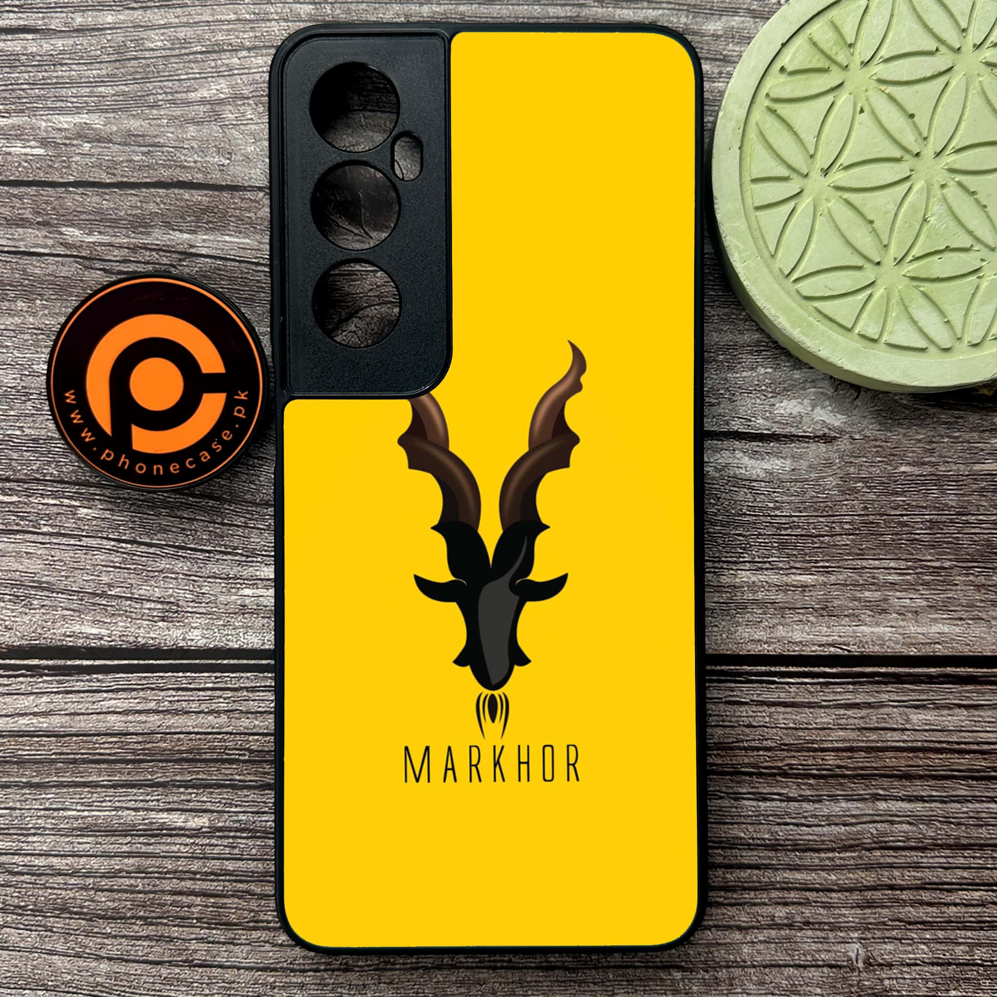 Realme C65  - Markhor Series - Premium Metal Printed soft Bumper shock Proof Case