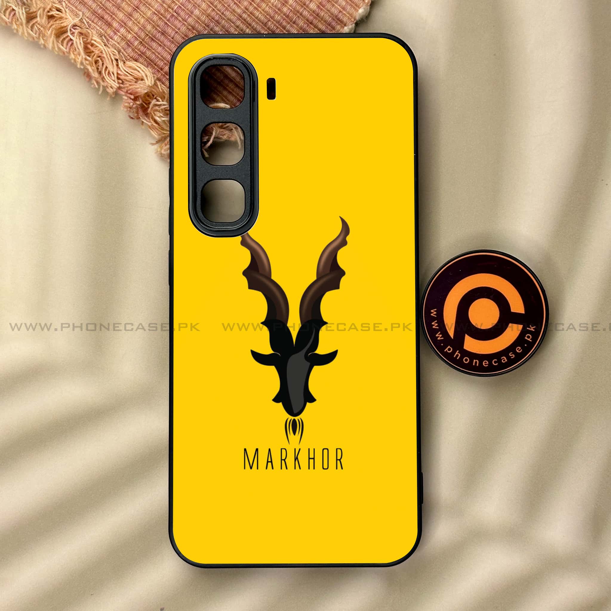 Infinix Hot 60 Pro - Markhor Series - Premium Metal Printed soft Bumper shock Proof Case