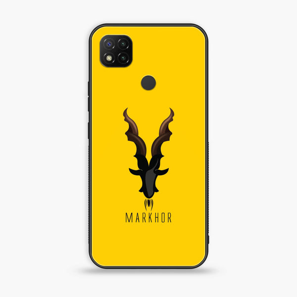 Xiaomi Redmi 10A- Markhor  Series - Premium Printed Glass soft Bumper shock Proof Case