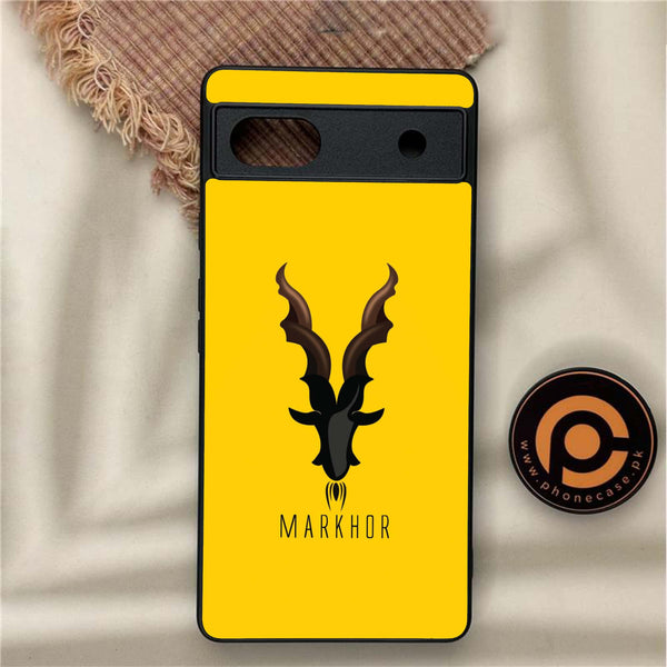 Google Pixel 6A - Markhor  Design 1 - Premium Metal Printed soft Bumper Shock Proof Case CS-30231