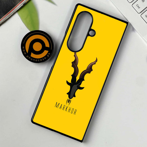 Samsung Galaxy Z Fold 7 - Markhor Series - Premium Metal Printed soft Bumper shock Proof Case