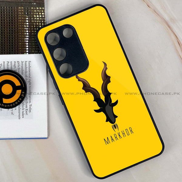 Vivo V30 Lite 4G - Markhor Series - Premium Metal Printed soft Bumper shock Proof Case