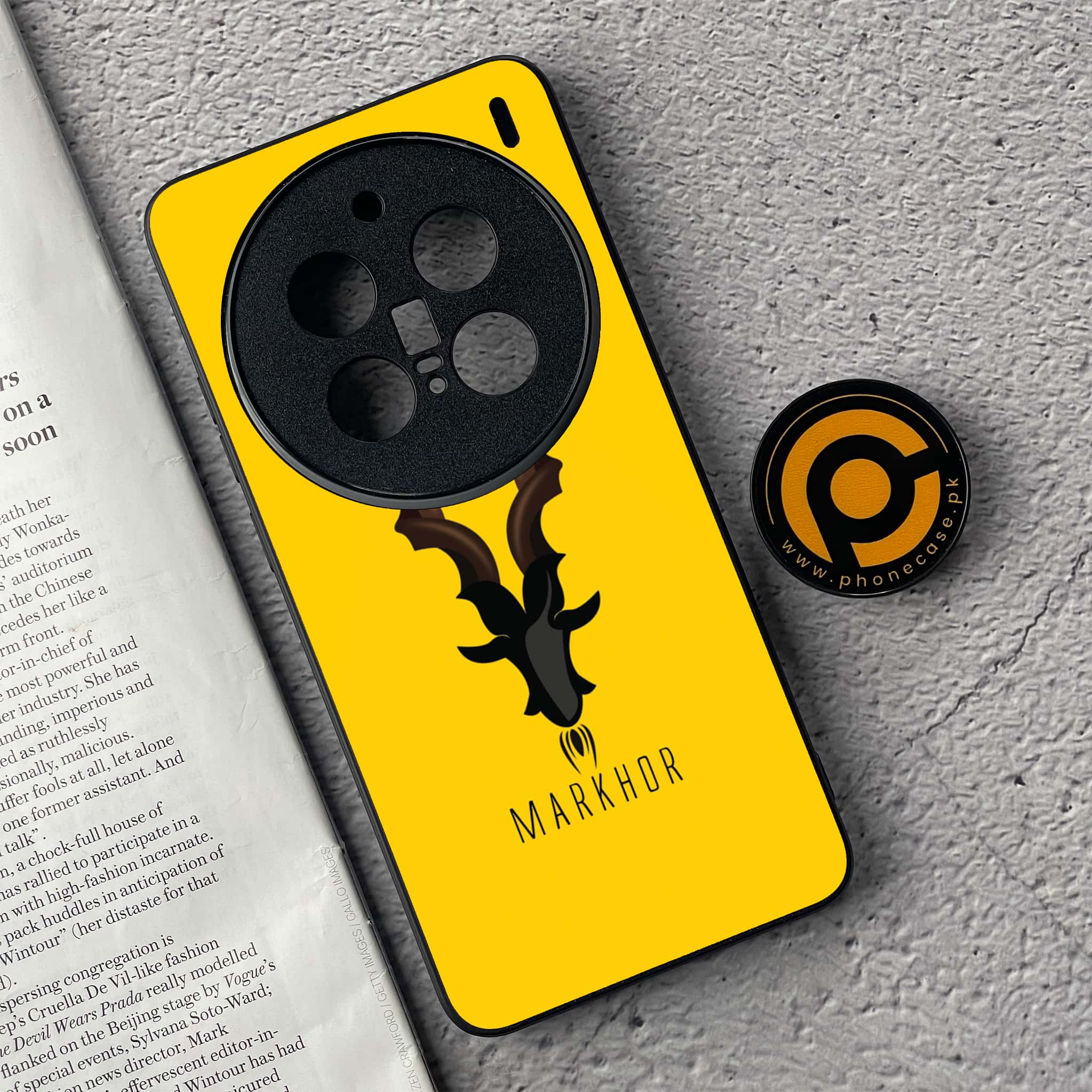 Vivo X200 Pro - Markhor Series - Premium Metal  Printed soft Bumper shock Proof Case