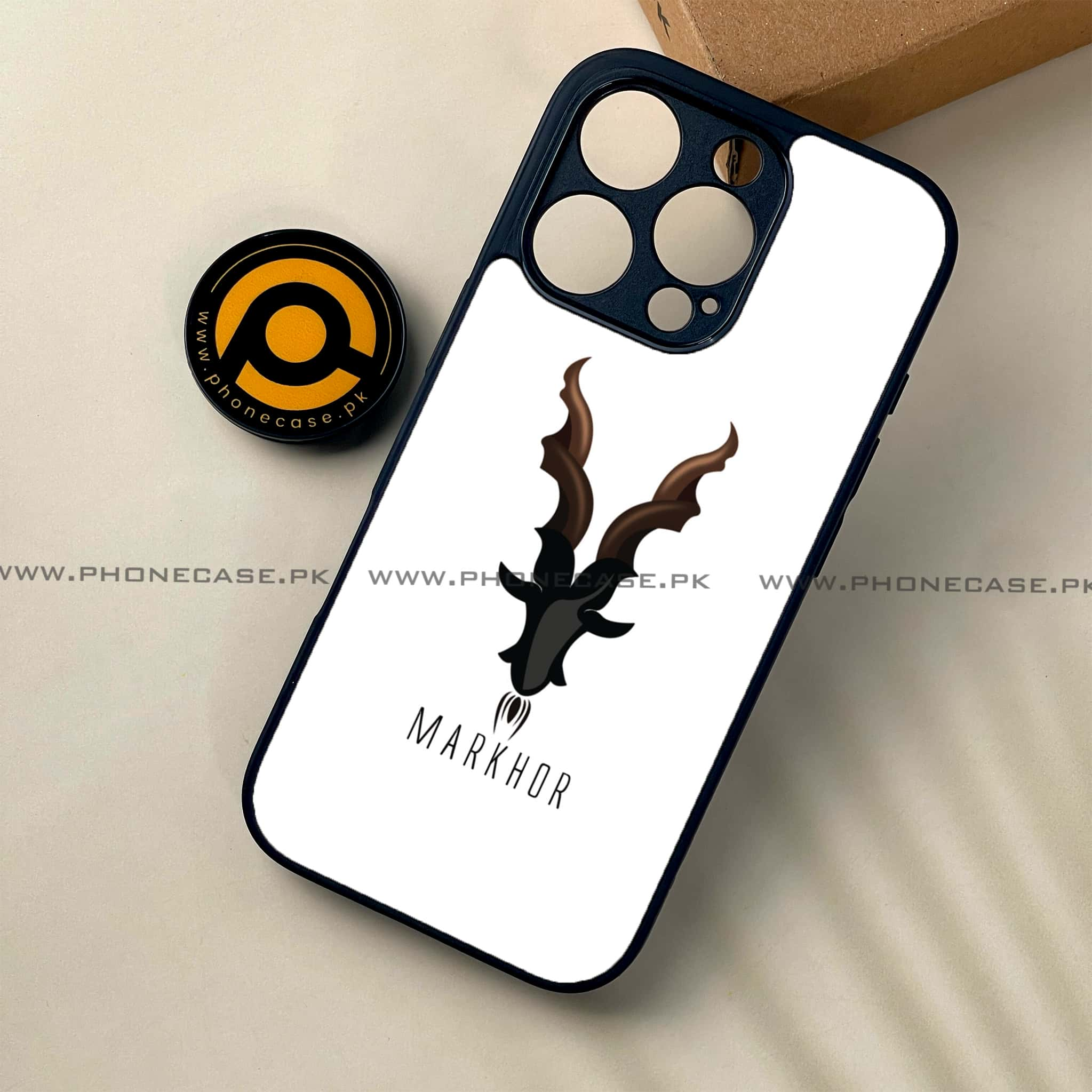 iPhone 16 Pro - Markhor Series - Premium Printed Glass soft Bumper shock Proof Case