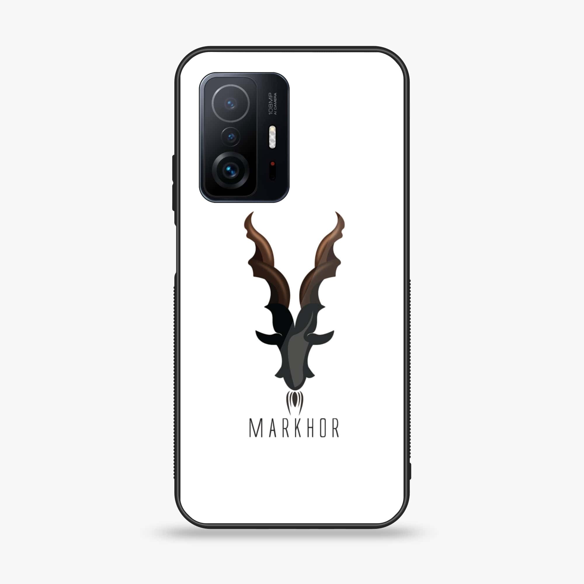 Xiaomi 11T - Markhor Series - Premium Printed Glass soft Bumper shock Proof Case