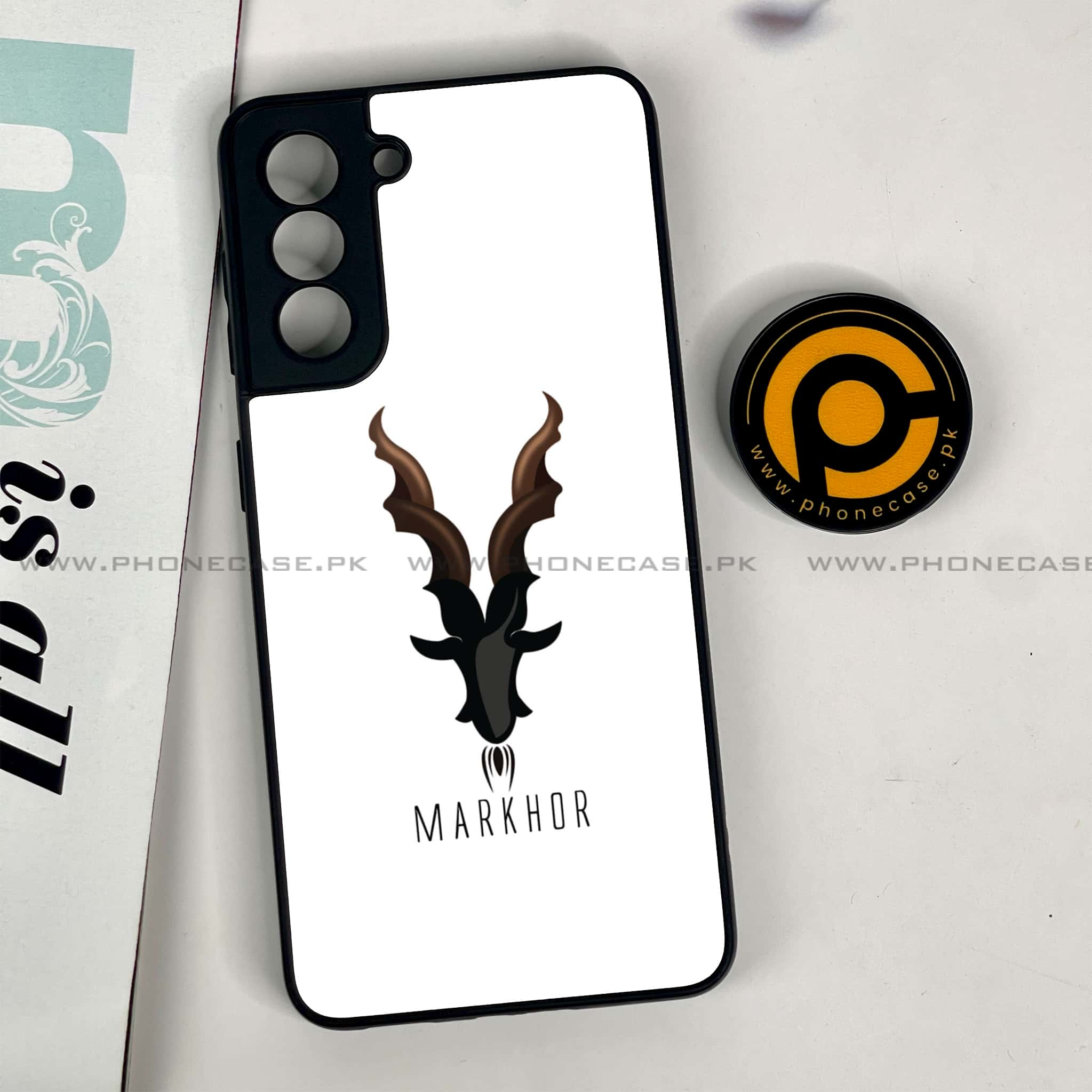 Samsung Galaxy S21 - Markhor Series - Premium Printed Glass soft Bumper shock Proof Case