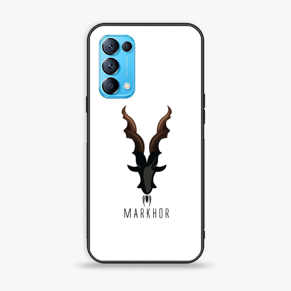 Oppo Reno 5 Markhor Design 2 Premium Printed Glass soft Bumper shock Proof Case CS-20707