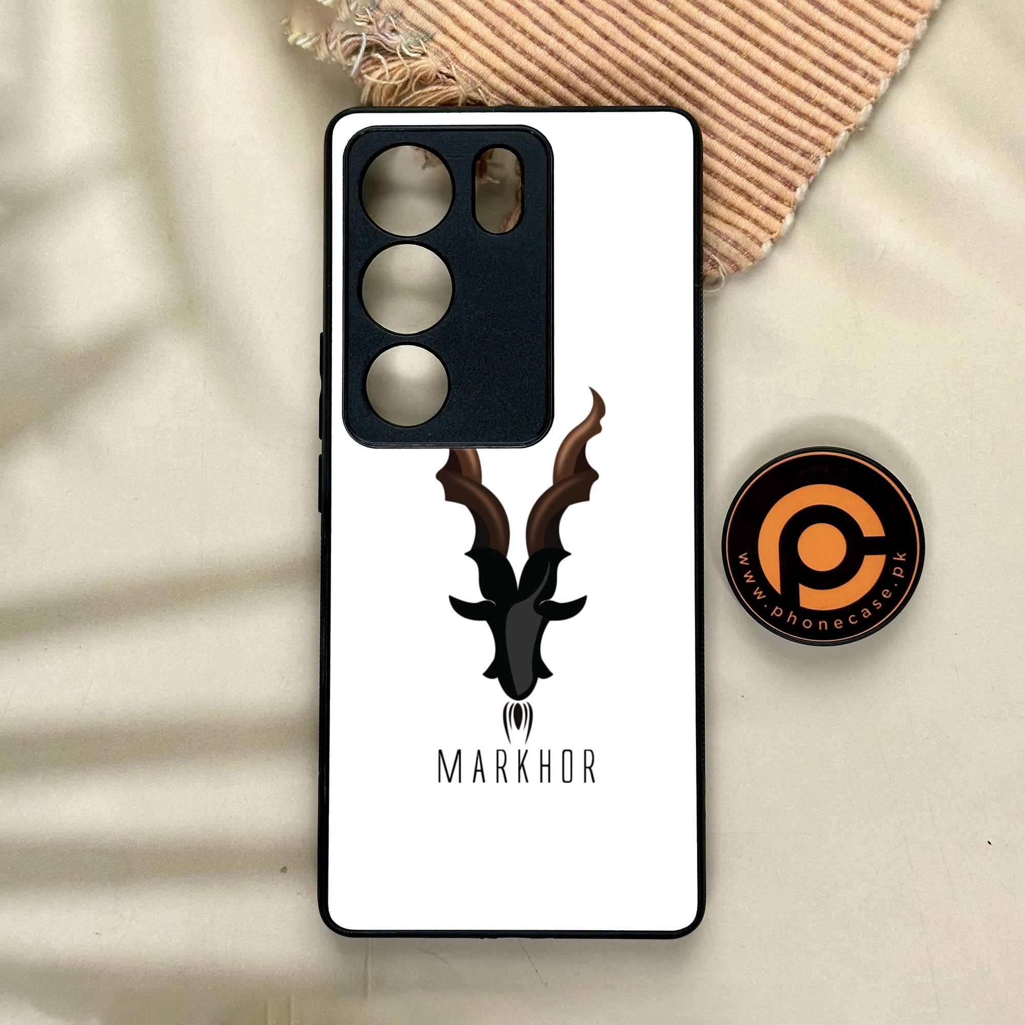 Vivo V29 - Markhor Series - Premium Printed Glass soft Bumper shock Proof Case