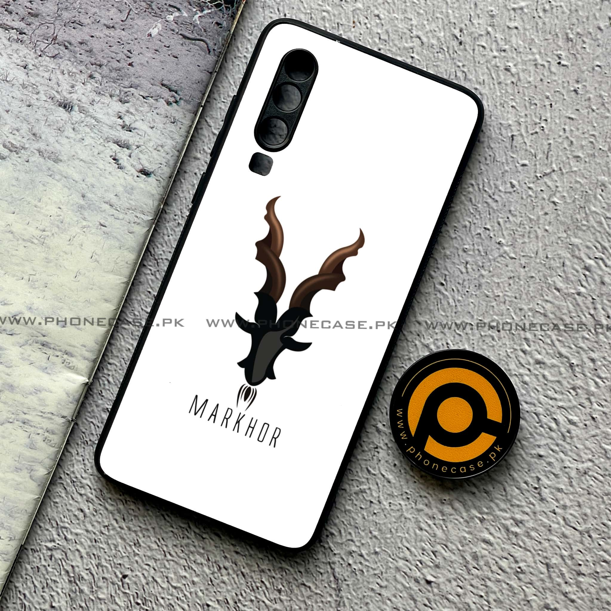 Huawei P30 - Markhor Series - Premium Printed Glass soft Bumper shock Proof Case