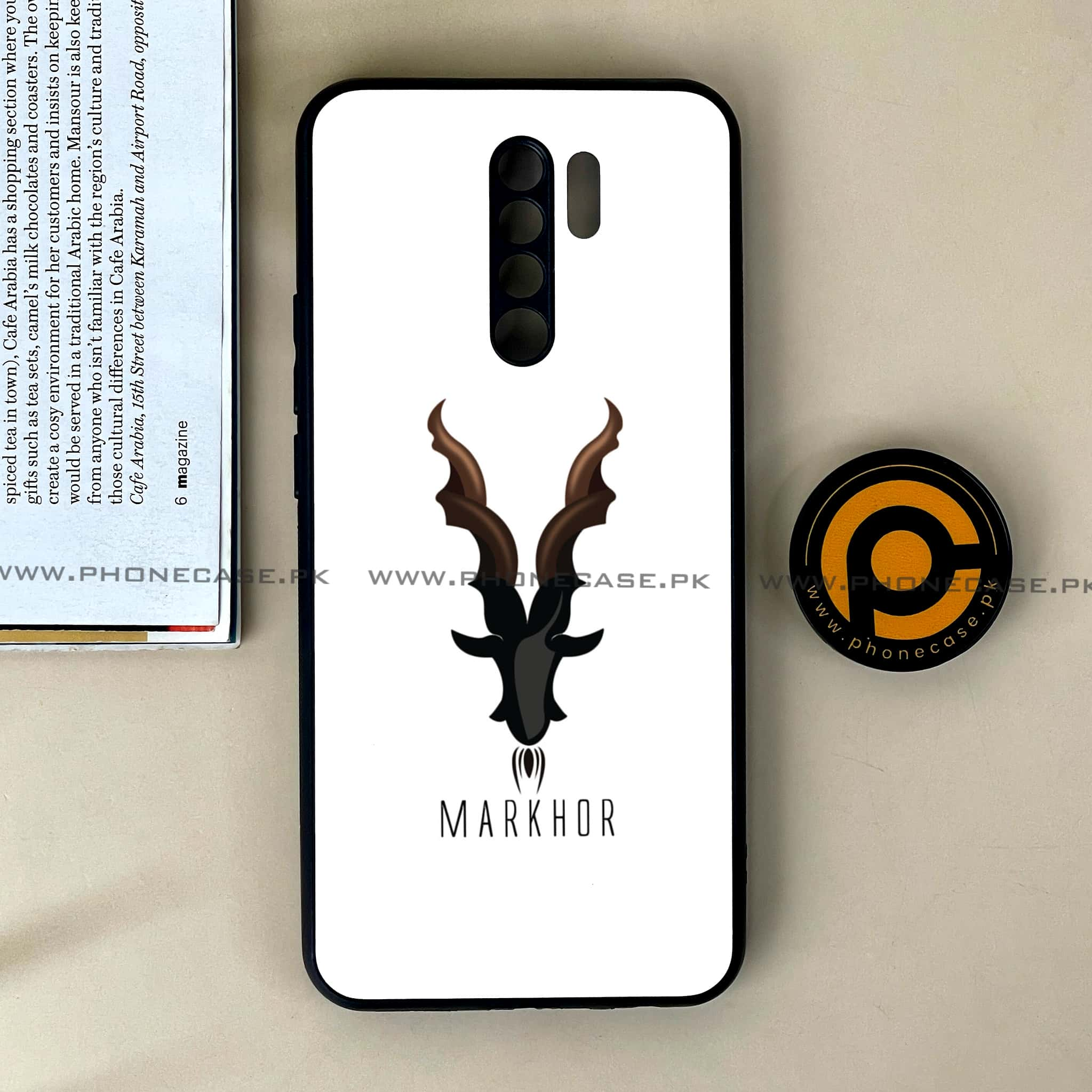 Xiaomi Redmi 9 - Markhor Series - Premium Printed Glass soft Bumper shock Proof Case