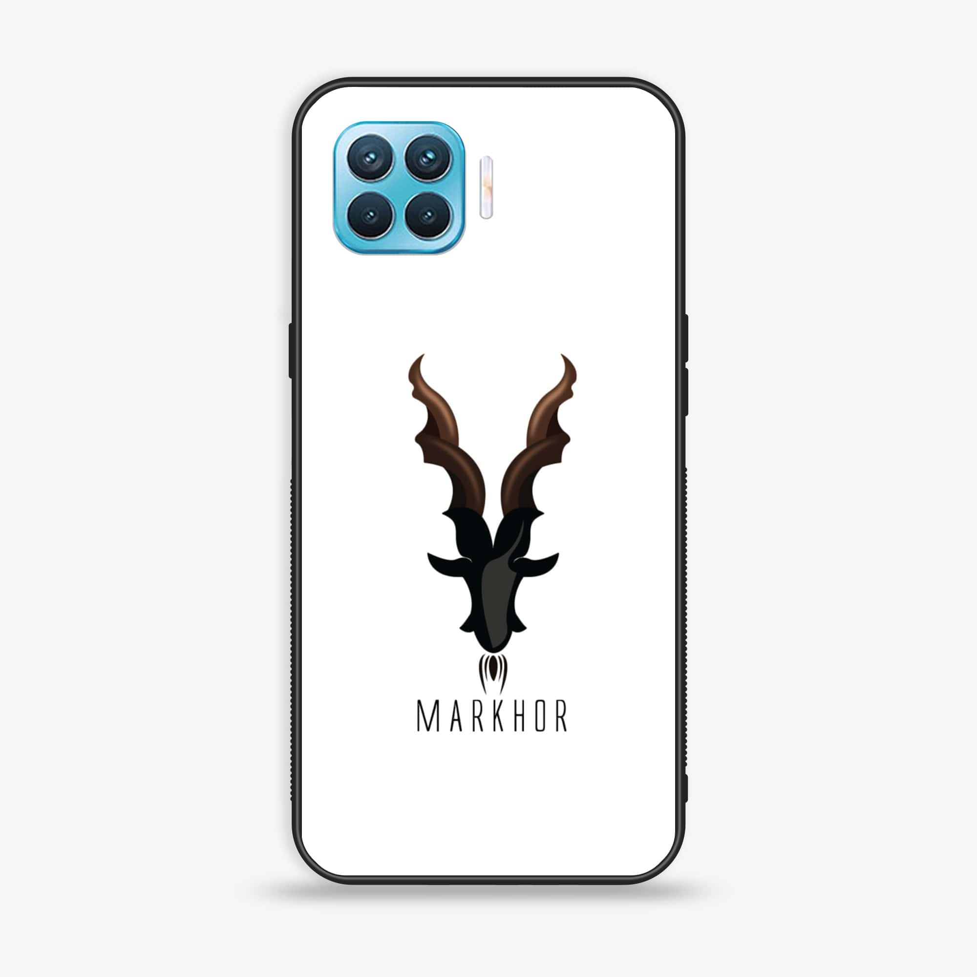 Oppo F17 - Markhor Series - Premium Printed Glass soft Bumper shock Proof Case