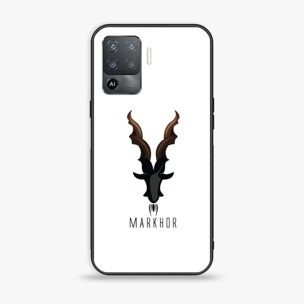 Oppo F19 Pro - Markhor  Design 2 - Premium Printed Glass soft Bumper shock Proof Case CS-17704