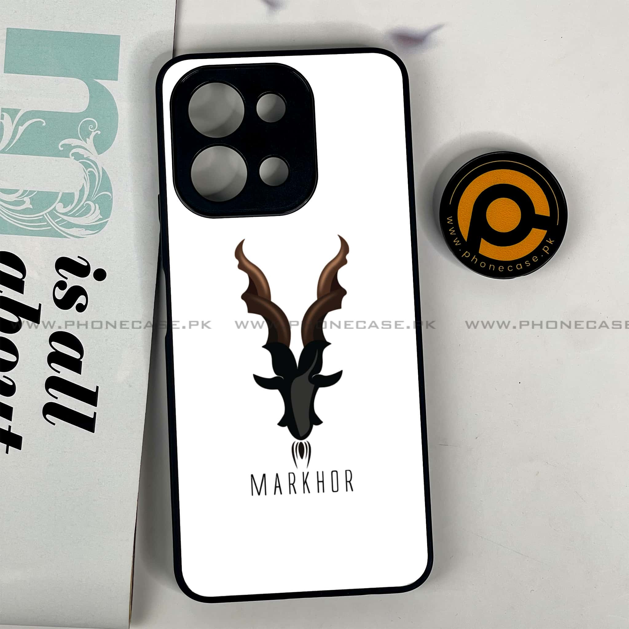 Vivo Y28 - Markhor Series - Premium Printed Glass soft Bumper shock Proof Case