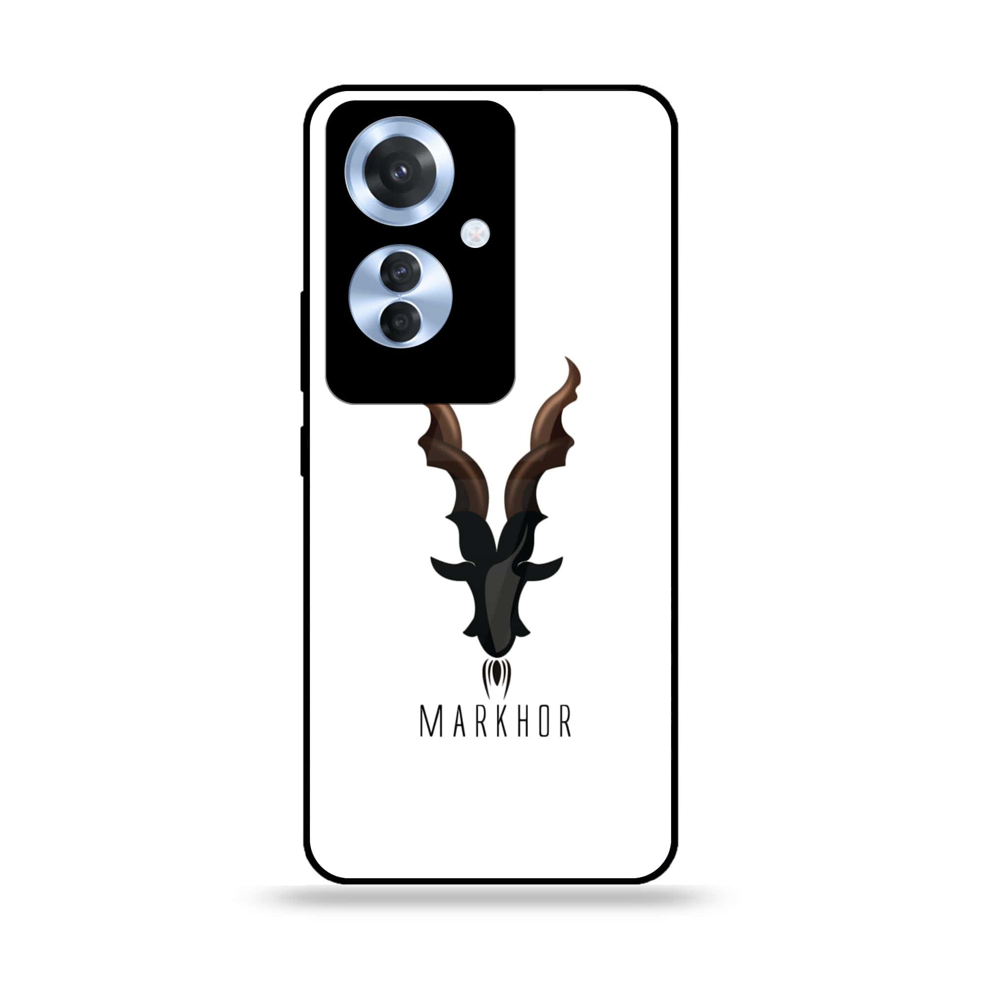 Oppo Reno 11F - Markhor Series - Premium Printed Glass soft Bumper shock Proof Case