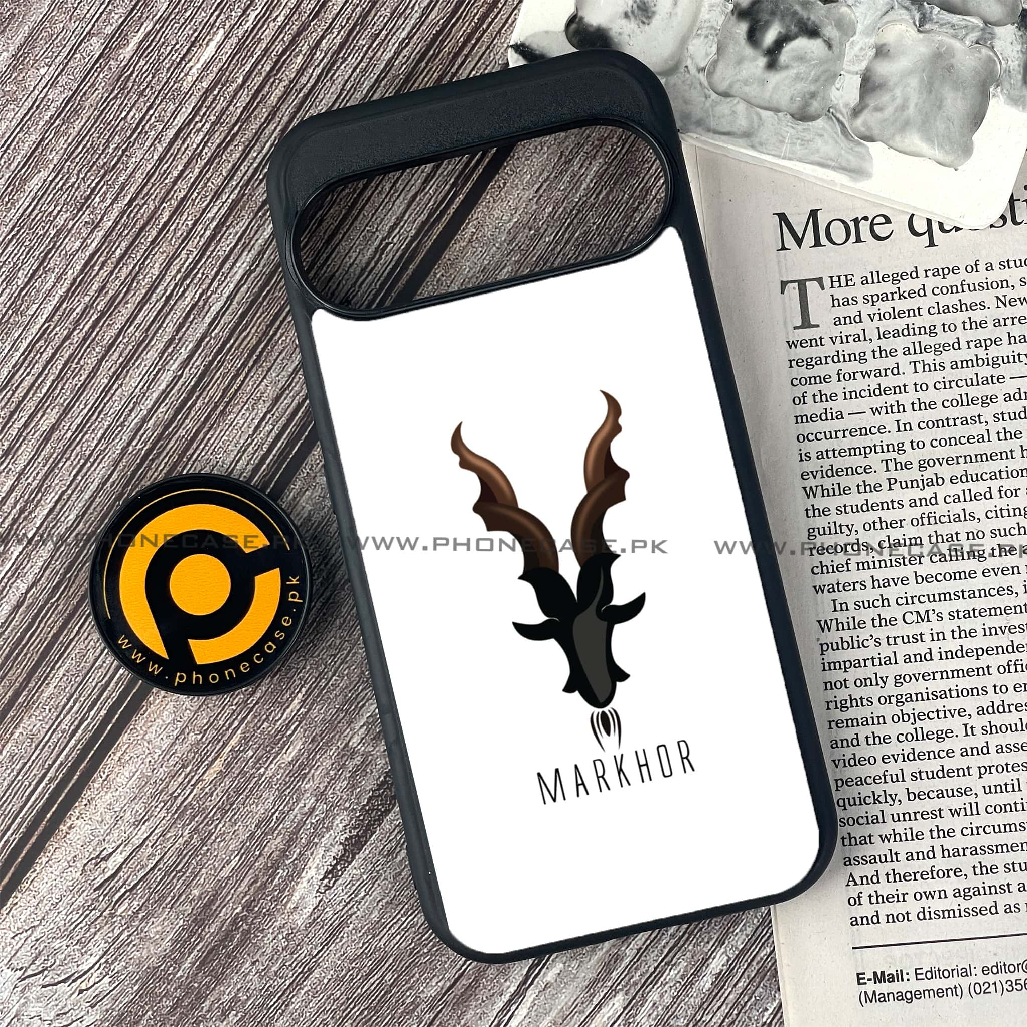 Google Pixel 9 - Markhor Series - Premium Printed Glass soft Bumper shock Proof Case