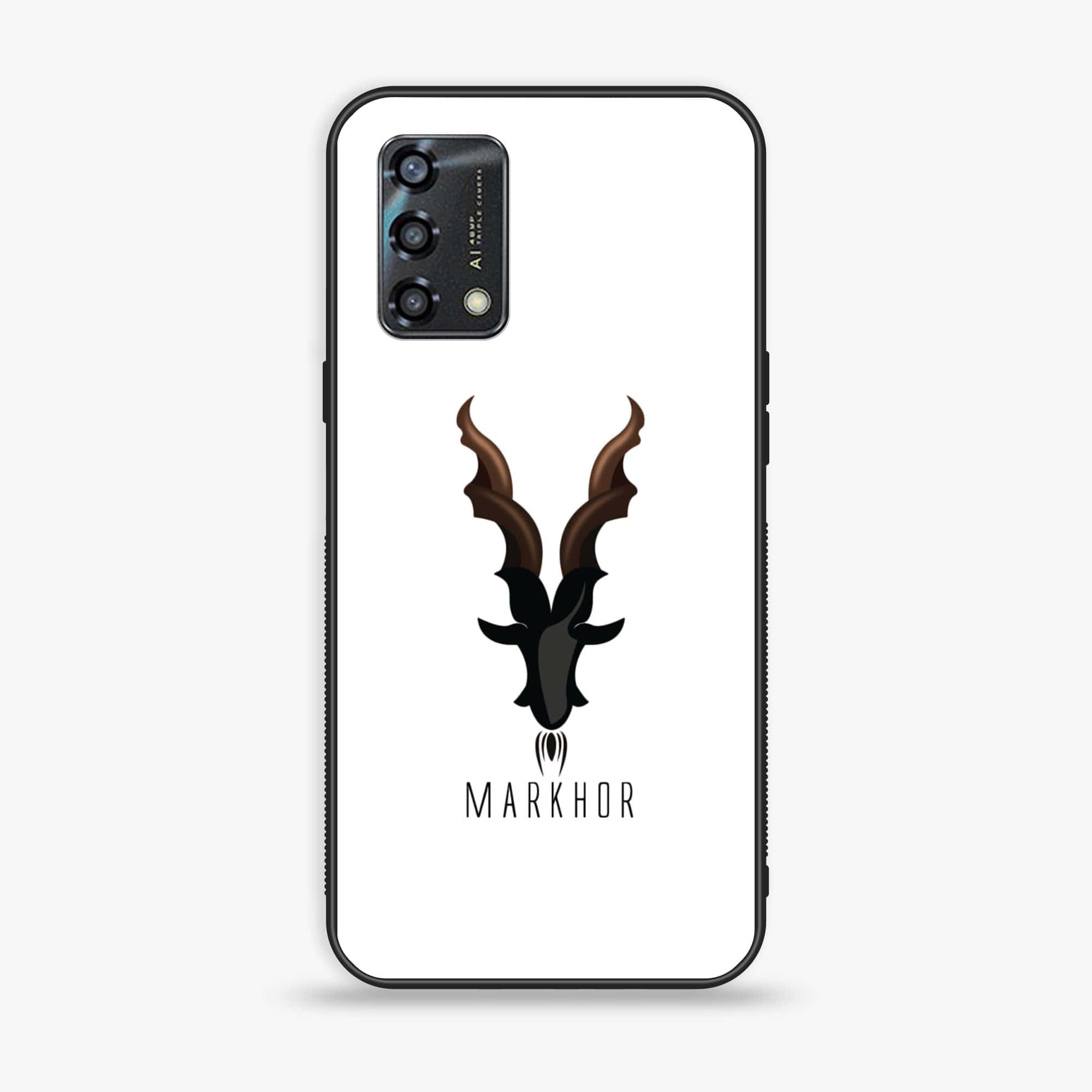 Oppo A95 - Markhor Series - Premium Printed Glass soft Bumper shock Proof Case