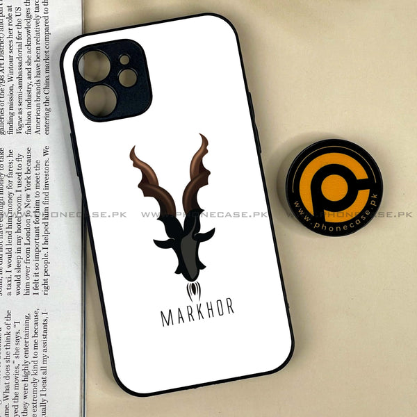 iPhone 12 Markhor Design 2   Premium Metal  Printed soft Bumper shock Proof Case  CS-31215