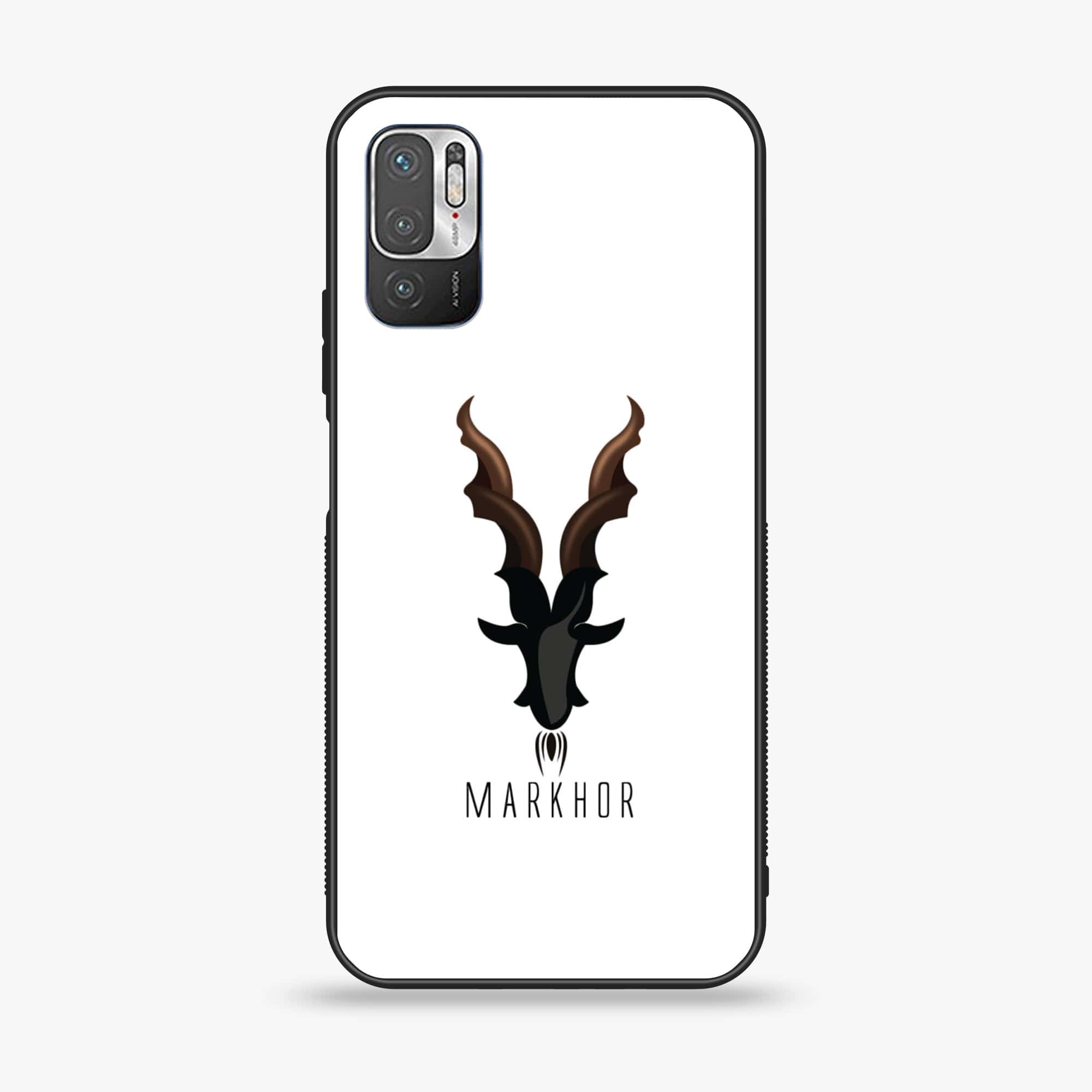 Xiaomi Redmi Note 10 5G - Markhor Series - Premium Printed Glass soft Bumper shock Proof Case