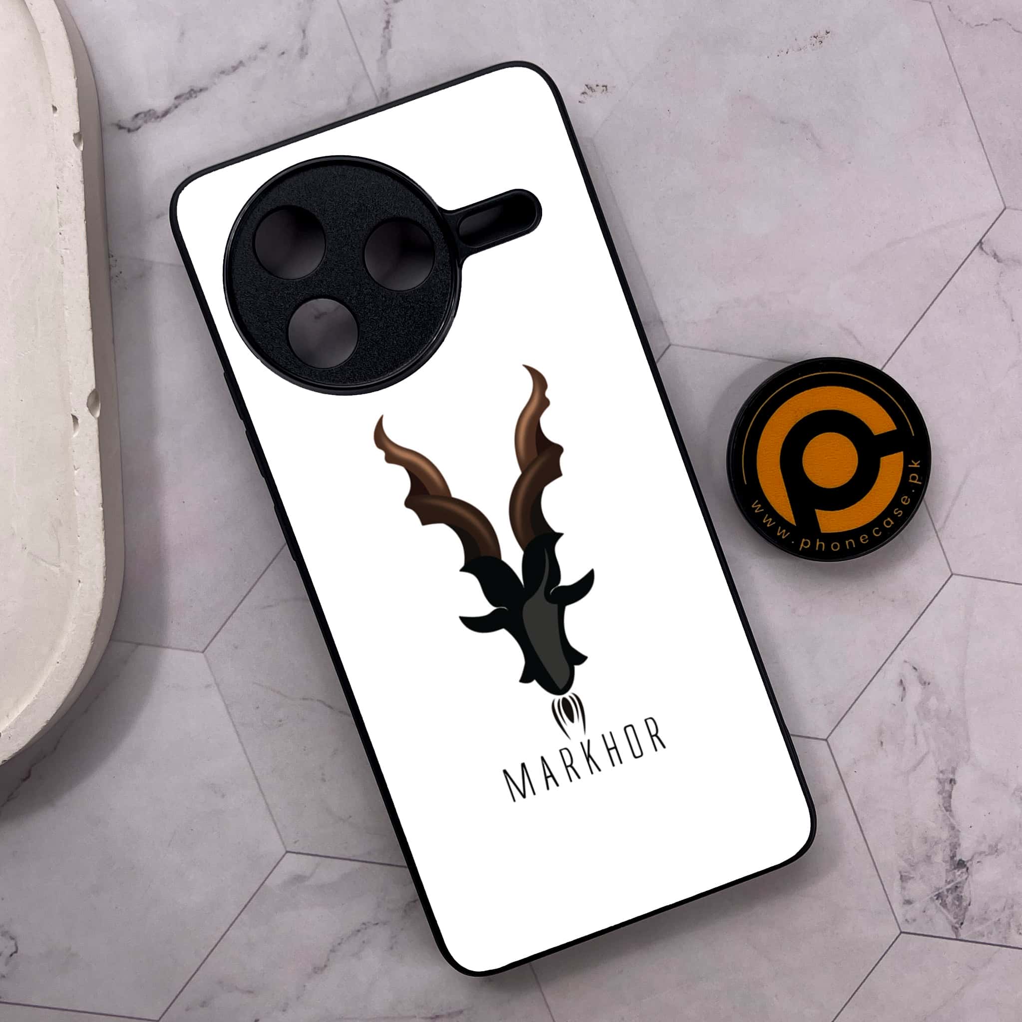 Xiaomi Poco F7 Pro 5G - Markhor Series - Premium Metal Printed soft Bumper shock Proof Case