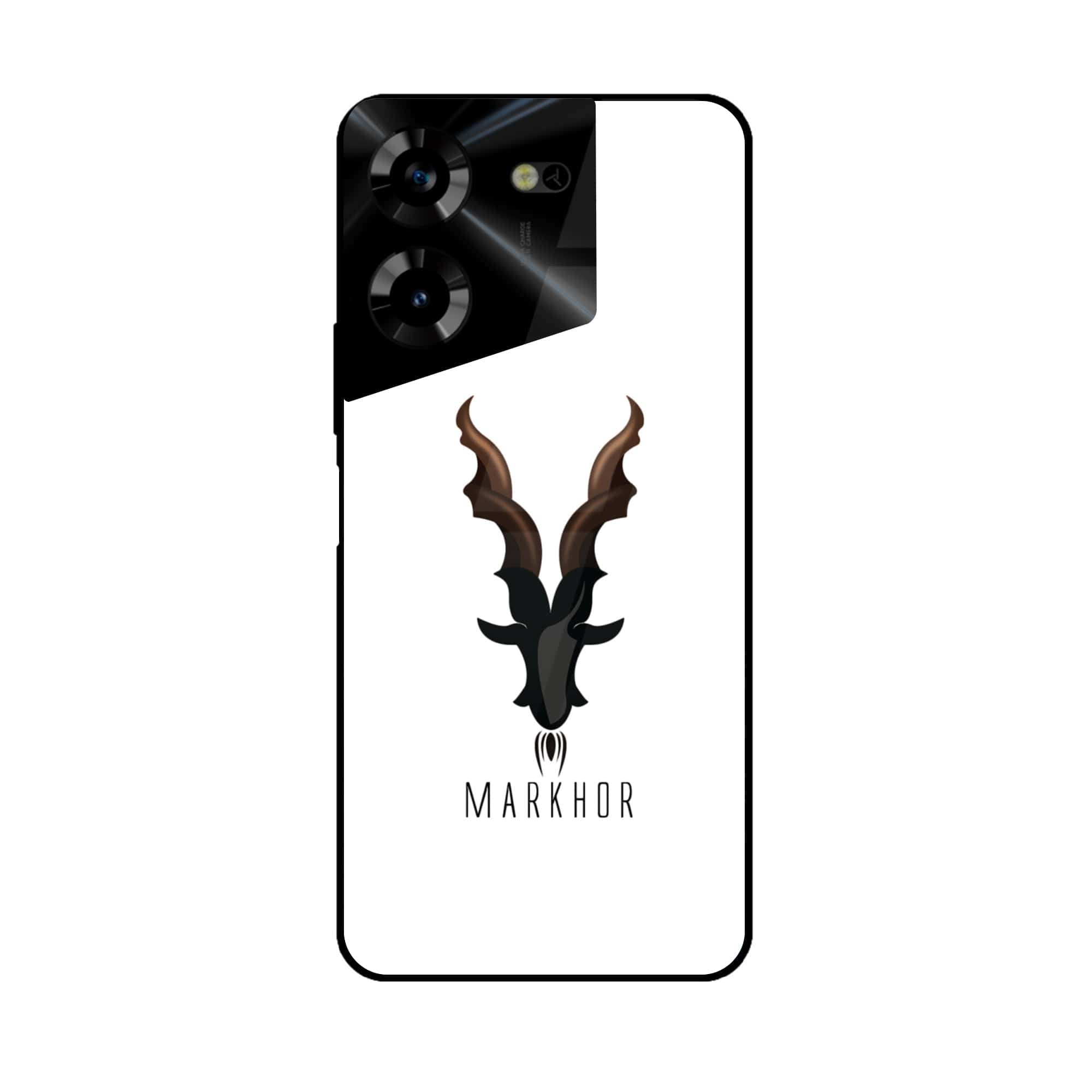 Tecno Pova 5 Pro - Markhor Series - Premium Printed Glass soft Bumper shock Proof Case
