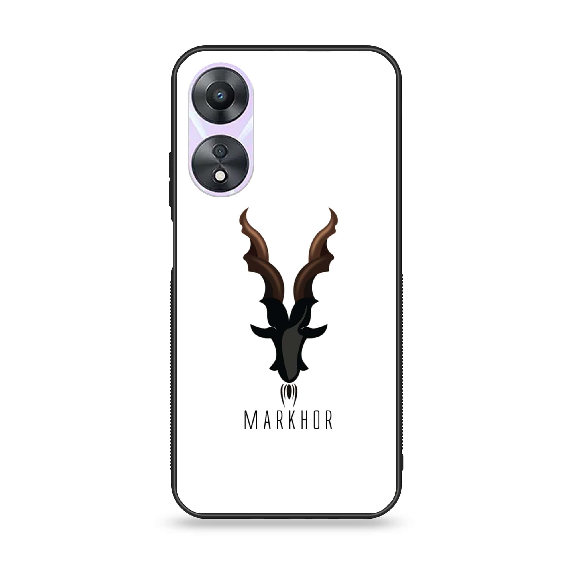 Oppo A78 4G - Markhor Series - Premium Printed Glass soft Bumper shock Proof Case