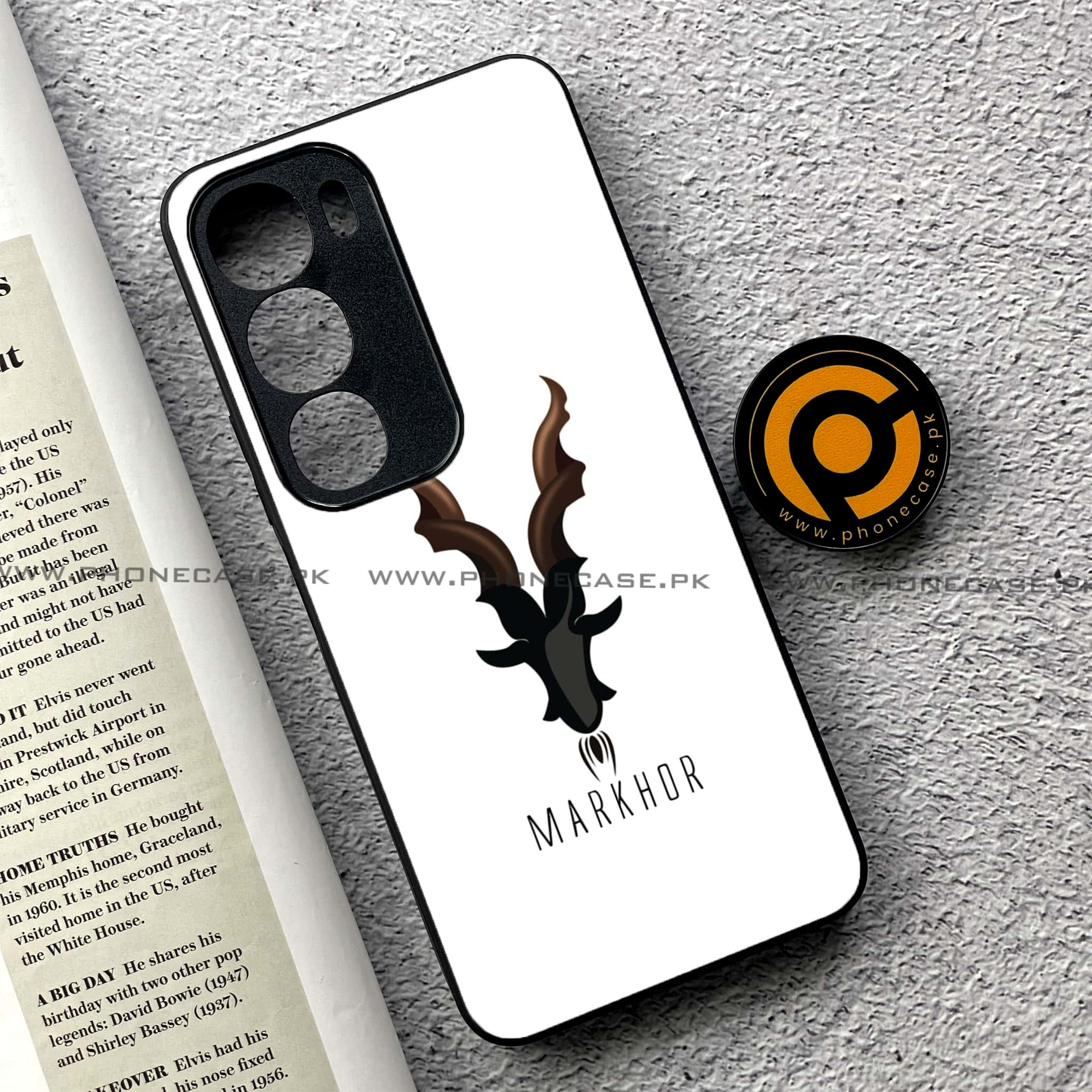 Vivo Y19s - Markhor Series - Premium Printed Glass soft Bumper shock Proof Case