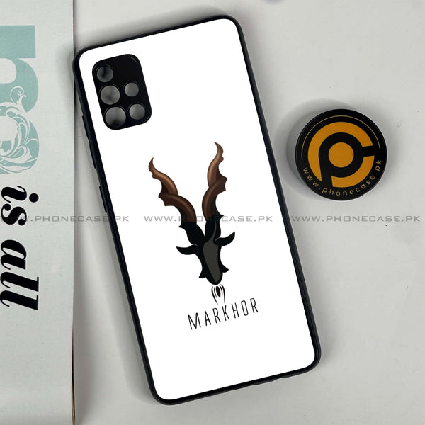 Samsung Galaxy A51 - Markhor Design 2 - Premium Printed Glass soft Bumper shock Proof Case CS-27878