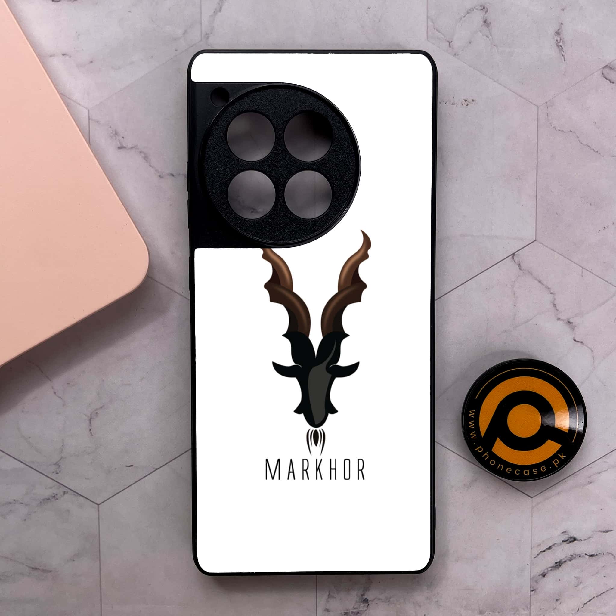 OnePlus 12R - Markhor Series - Premium Metal Printed soft Bumper shock Proof Case