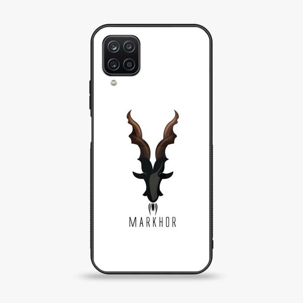 Samsung Galaxy A12 / A12 Nacho - Markhor Design 2 - Premium Printed Glass soft Bumper shock Proof Case CS-6985 CS-6992