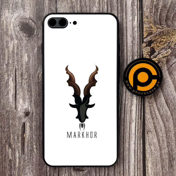 IPhone 7 Plus / 8 plus- Markhor Design 2 - Premium Metal Printed soft Bumper shock Proof Case CS-17582 CS-27698 CS-28037